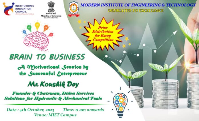 Modern Institute of Engineering and Technology organizes “Brain To Business”