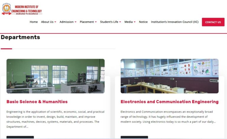 Modern Institute of Engineering & Technology (MIET) | A Hub for Diverse Engineering Disciplines