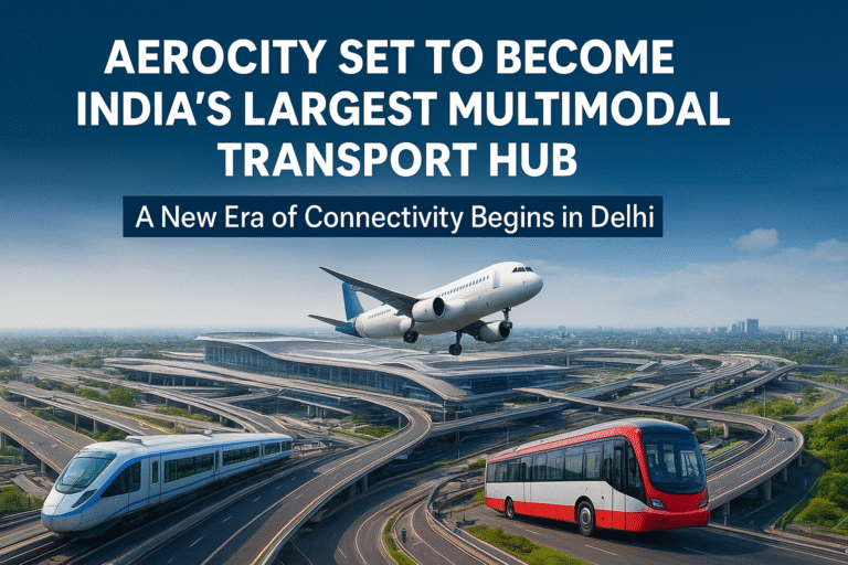 Aerocity Set to Become India’s Largest Multimodal Transport Hub: A New Era of Connectivity Begins in Delhi
